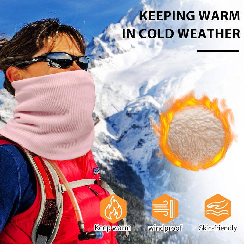 Beurlike Winter Neck Warmer Gaiters for Men Women Windproof Thermal Fleece Ski Face Mask Cover Neck Scarf for Cold Weather - Image 2